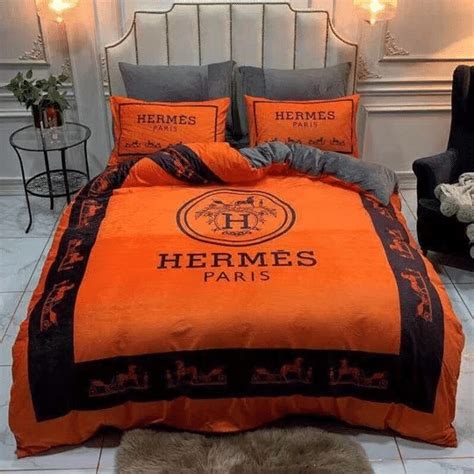 hermes quilt cover|Hermes bedding and bath.